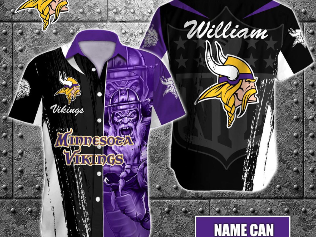 Minnesota Vikings NFL Floral Full Print Unisex Hawaiian Shirt - Limotees